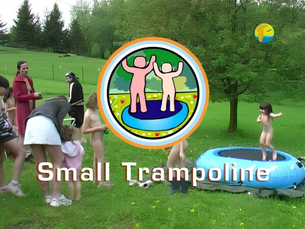 Naturist Freedom: Small Trampoline - In naturism, people are equal regardless of circumstances