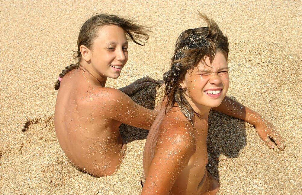 Ocean Beach Relaxing Photo Set - Nature and nudism are the best home for a person