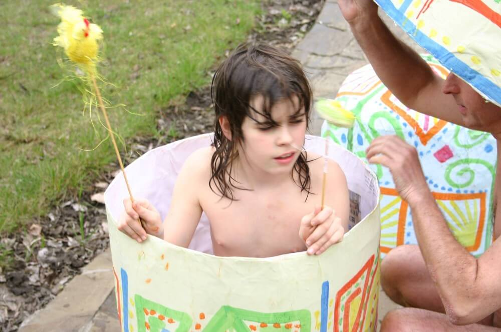 Easter 2X Eggs Outdoors photos - Living in harmony and tranquility is the goal of naturists