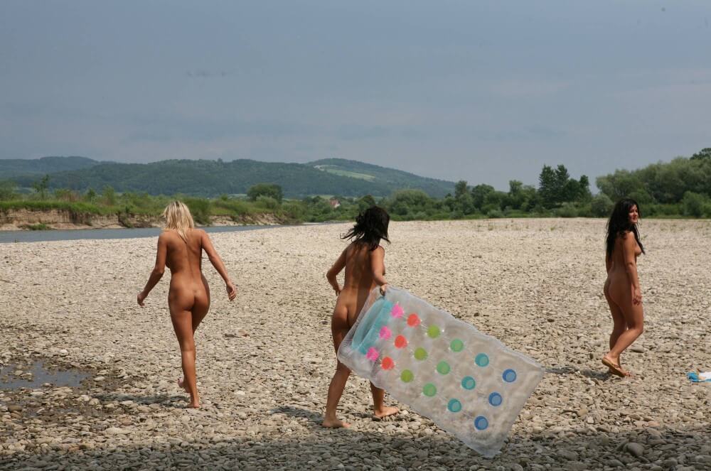 Naturist Park Floating On River photos - Nature provides strength and energy