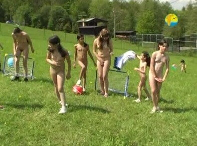Naturist Freedom: Slide in the Summer - In naturism, nature serves as the bodys natural clothing