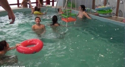 Indoor Swim Exercise 2 Full HD video - A naturist strives for inner harmony and emotional balance