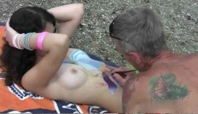 Body Art Nudist Beach 1 Full HD video - Boundaries disappear in the world of naturism and nudism