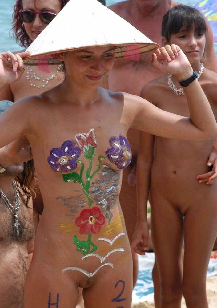Nudist gathering on the beach video - Nature and nudism are the best home for a person