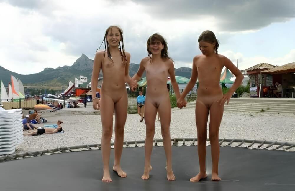 Trampoline pics - Nature provides inspiration and energy for the lives of naturists