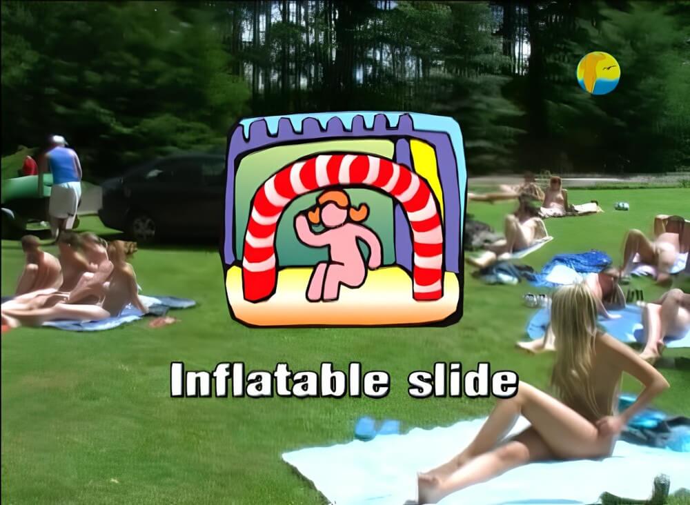 Naturist: Freedom: Inflatable Slide - The Lifestyle of Naturism Supporters