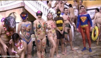 Body paint award lines Full HD - Nudist families: open materials for connoisseurs