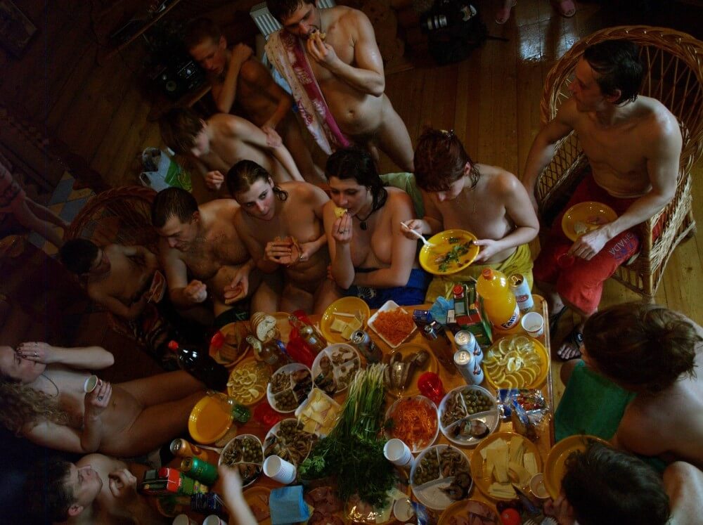 Family Valentines Dinning pics - People seek self-development and peace of mind through nudism