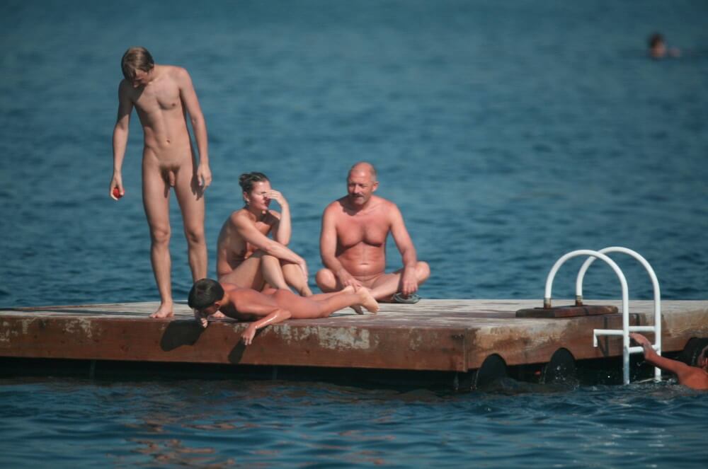 Naturist Family Water Slab pics - A naturist strives for inner harmony and emotional balance