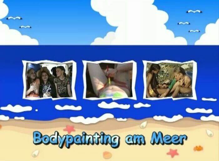 Naturistin: Bodypainting am Meer - Promoting nudism to the masses