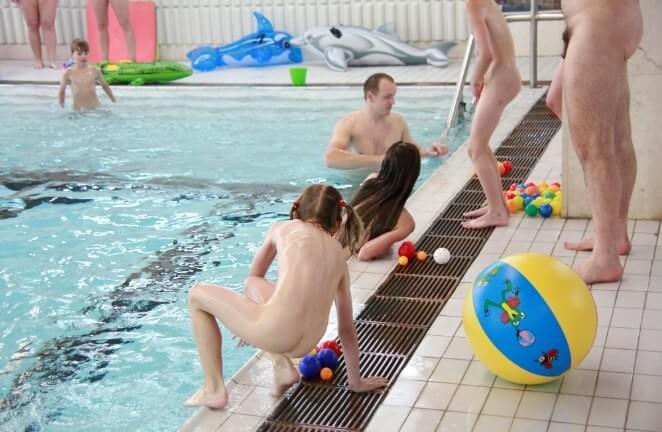 Nude family in the pool photos - Naturism teaches respect for the beauty of the body and its natural forms